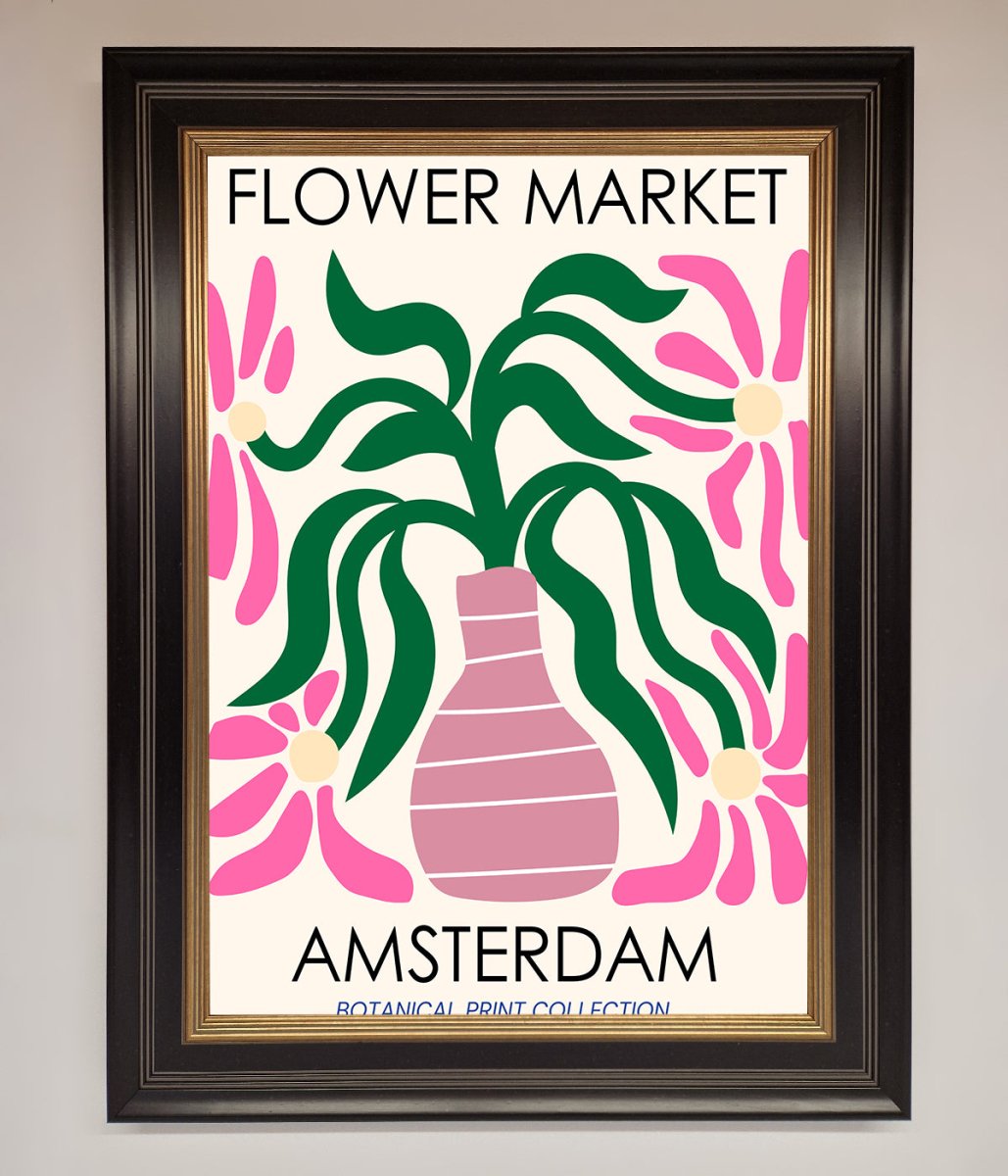 Flower Market Amsterdam Framed Poster