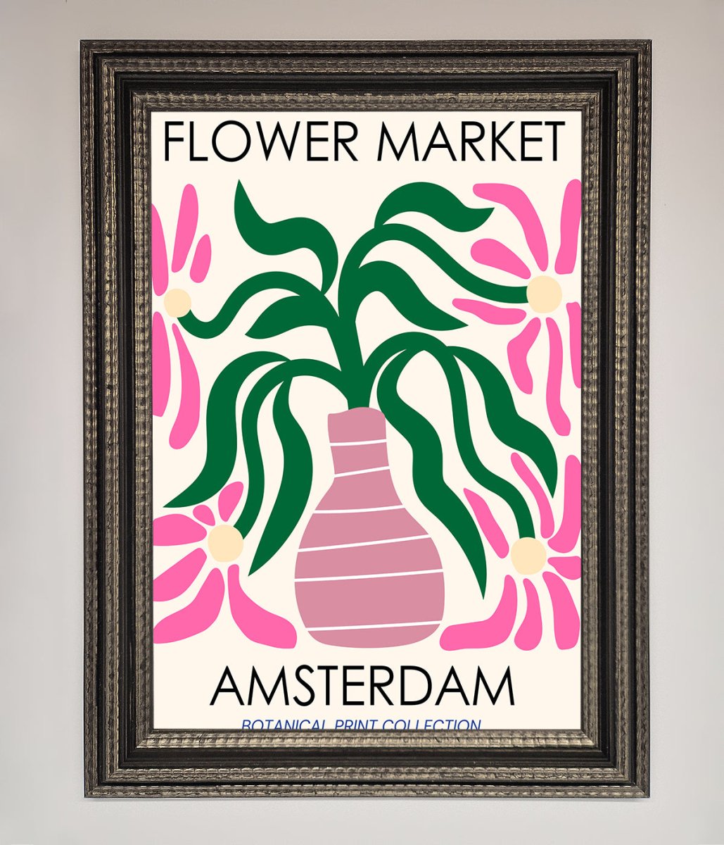 Flower Market Amsterdam Framed Poster