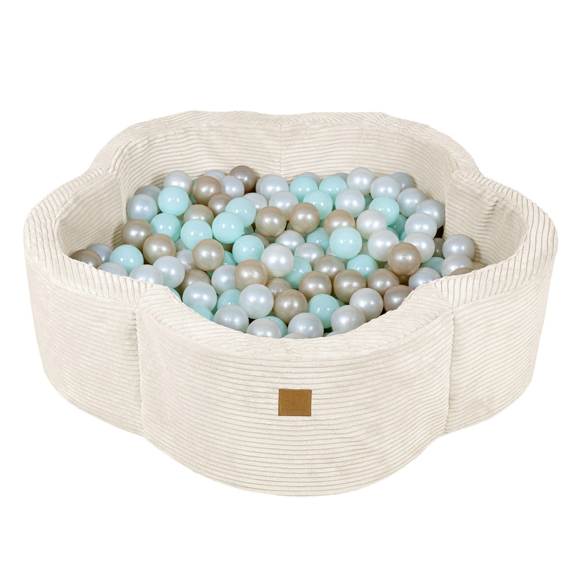 practical vanilla flower baby ball pit setup guide showing easy assembly and storage