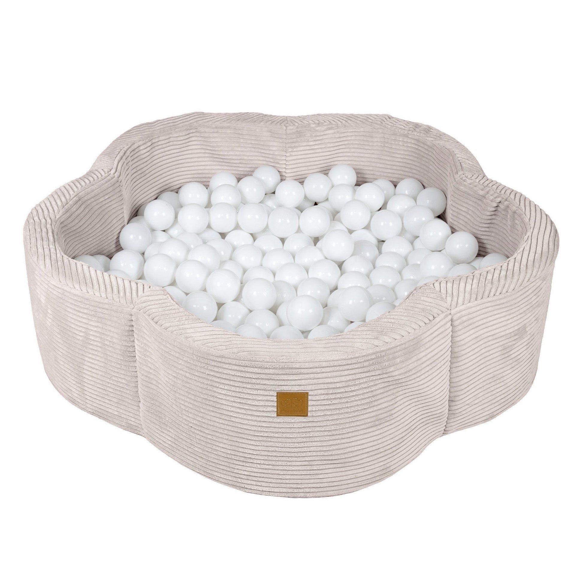 bold meowbaby ecru flower ball pit - a confident statement piece for modern nursery decor