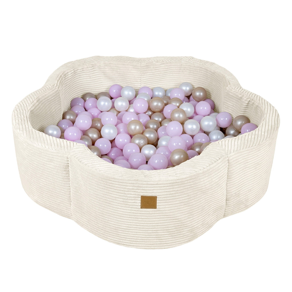bold vanilla flower baby ball pit - a stylish and safe play space centerpiece