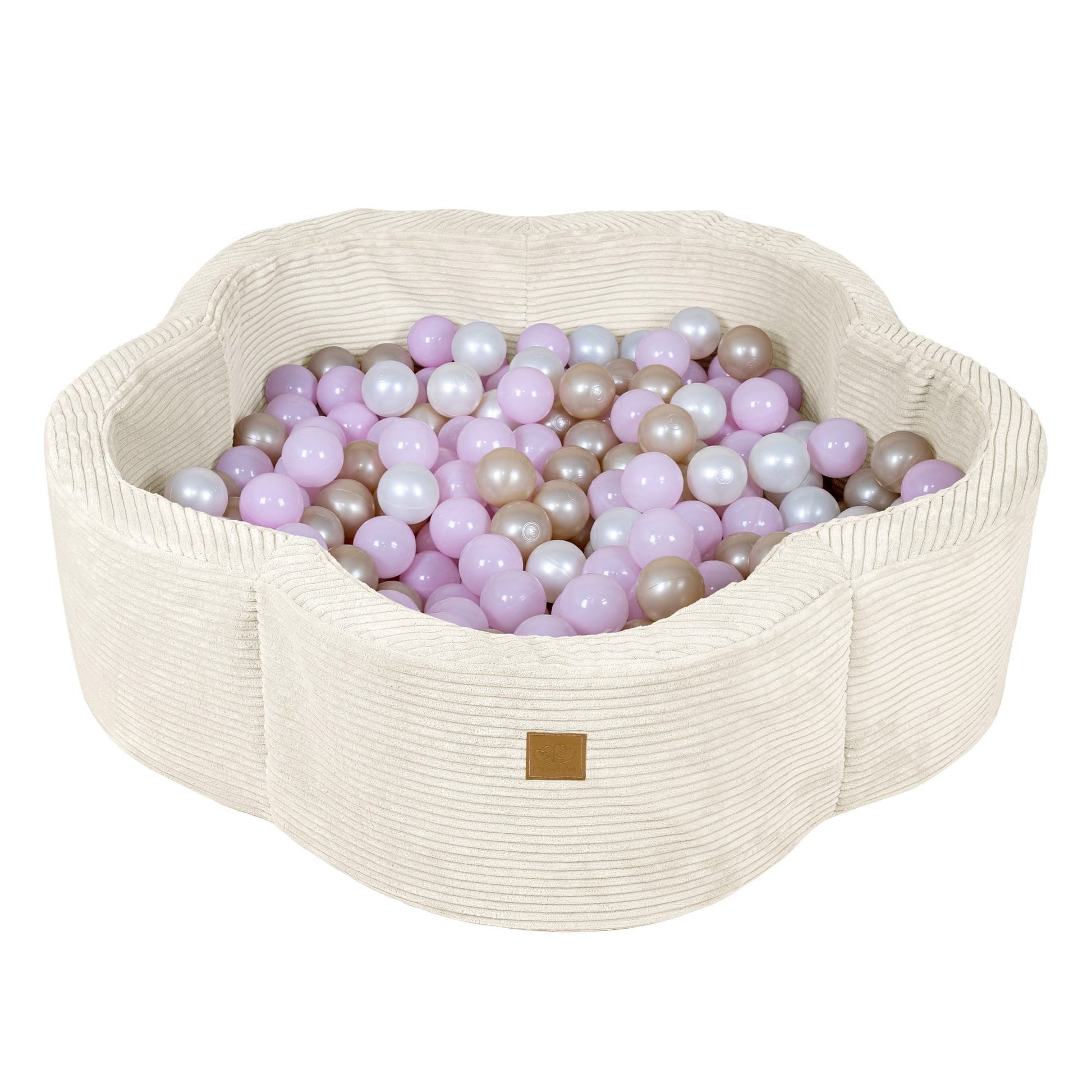 bold vanilla flower baby ball pit - a stylish and safe play space centerpiece