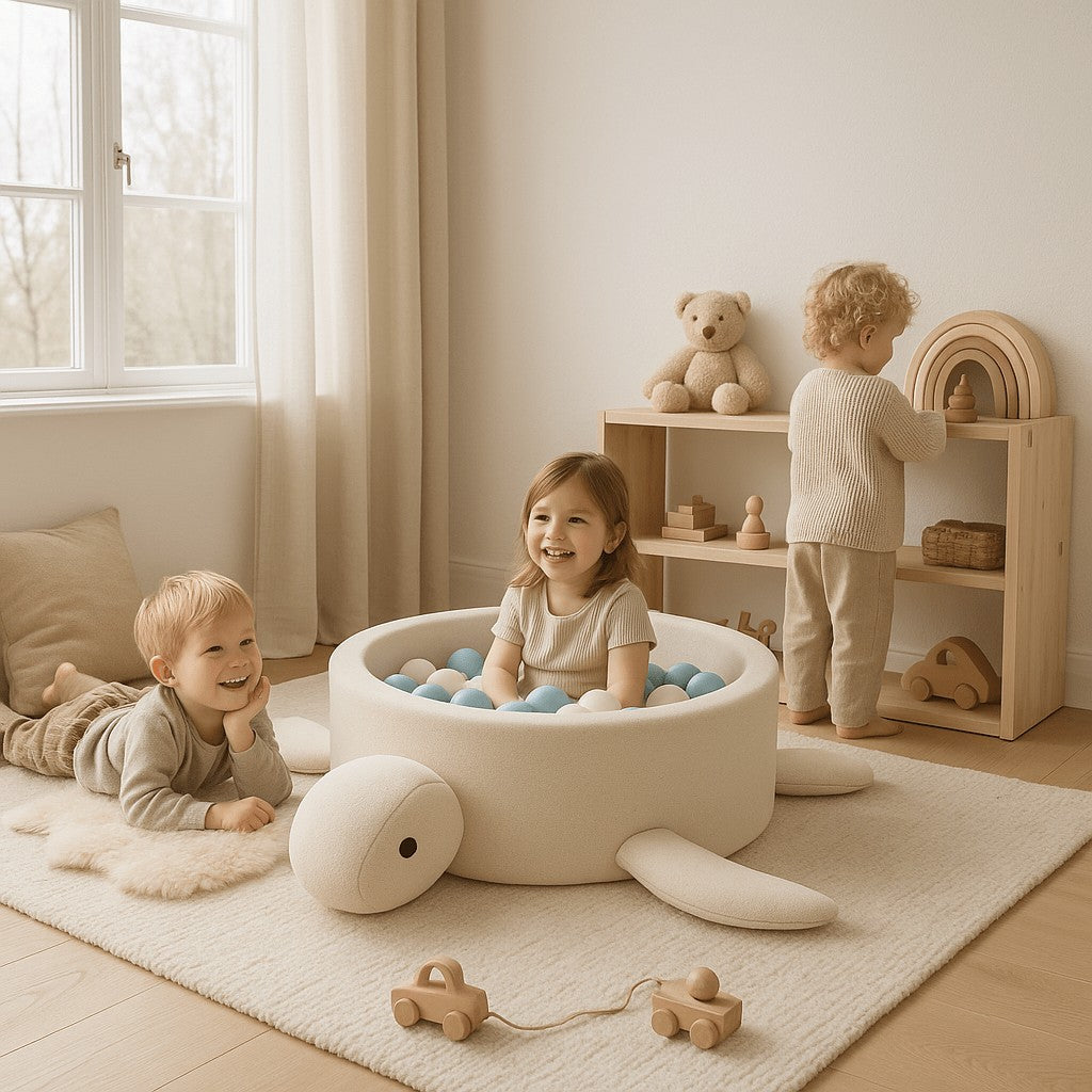 Foam Baby Ball Pit - Turtle Boucle