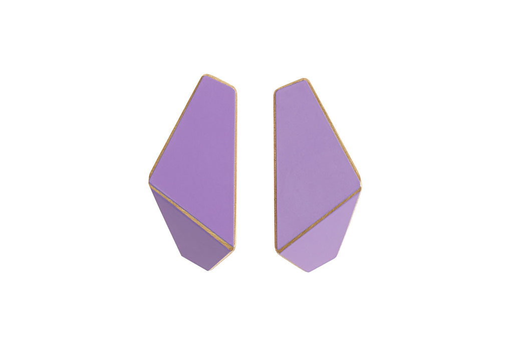 FOLDED SLIM Earrings - Lightweight & Unique Design Handcrafted in Estonia by Lisa Kroeber Jewellery at www.brixbailey.com
