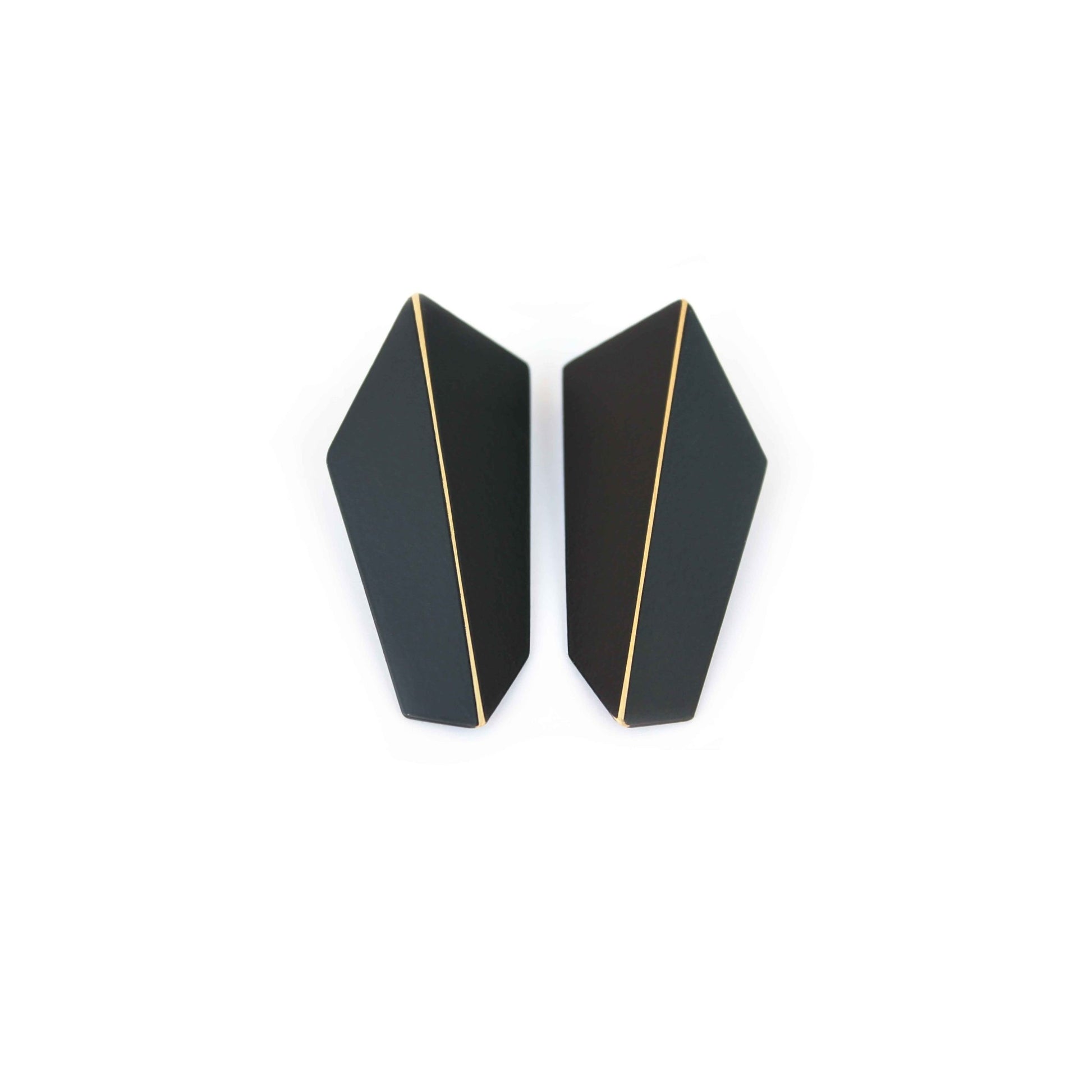 FOLDED VERTICALs Statement Earrings - Lightweight & Durable Handcrafted Jewelry by Lisa Kroeber Jewellery at www.brixbailey.com