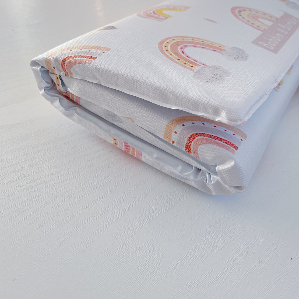 Travel Changing Mat - Pink Rainbow