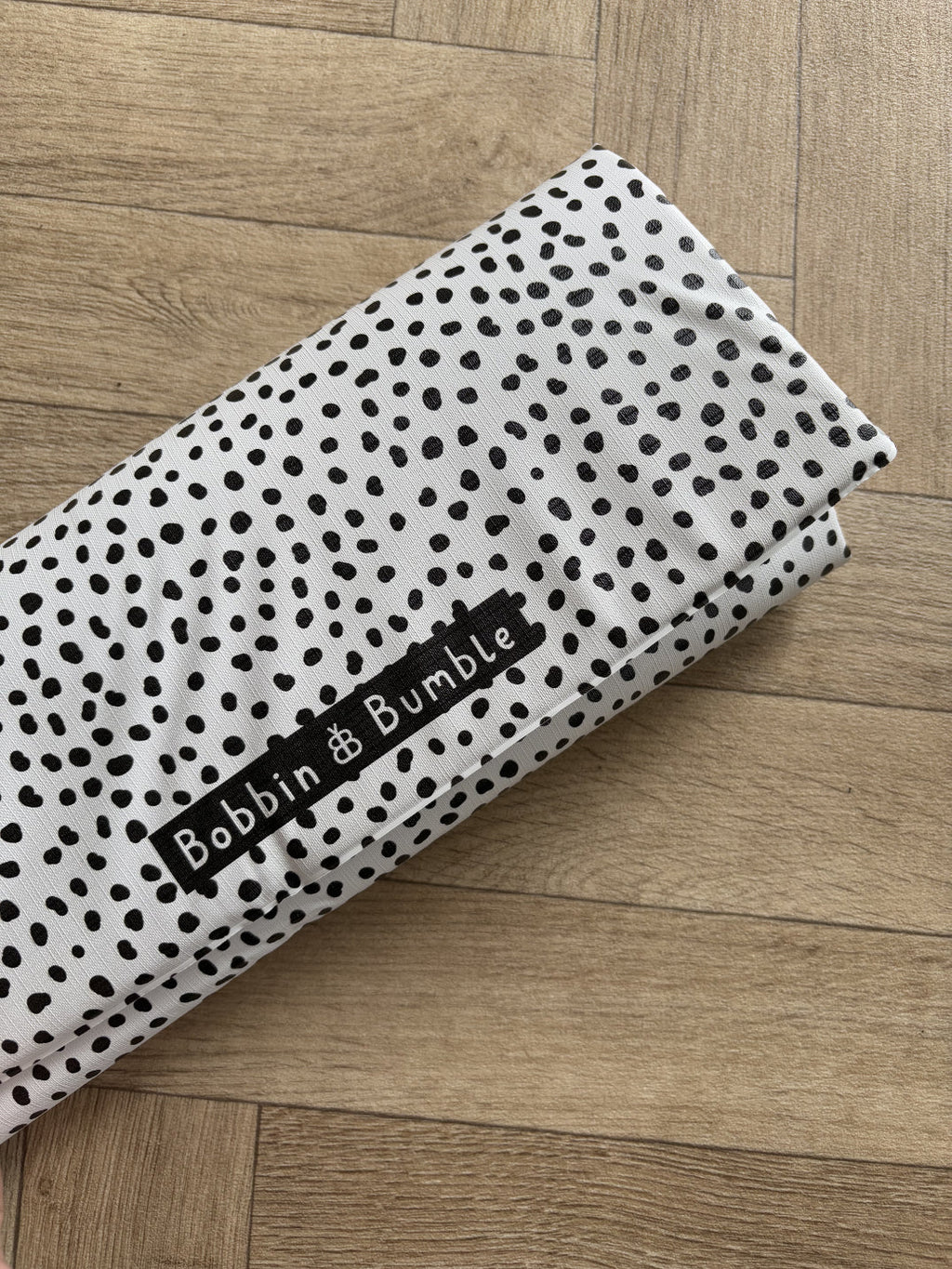 Travel Changing Mat - Black Spotty Print
