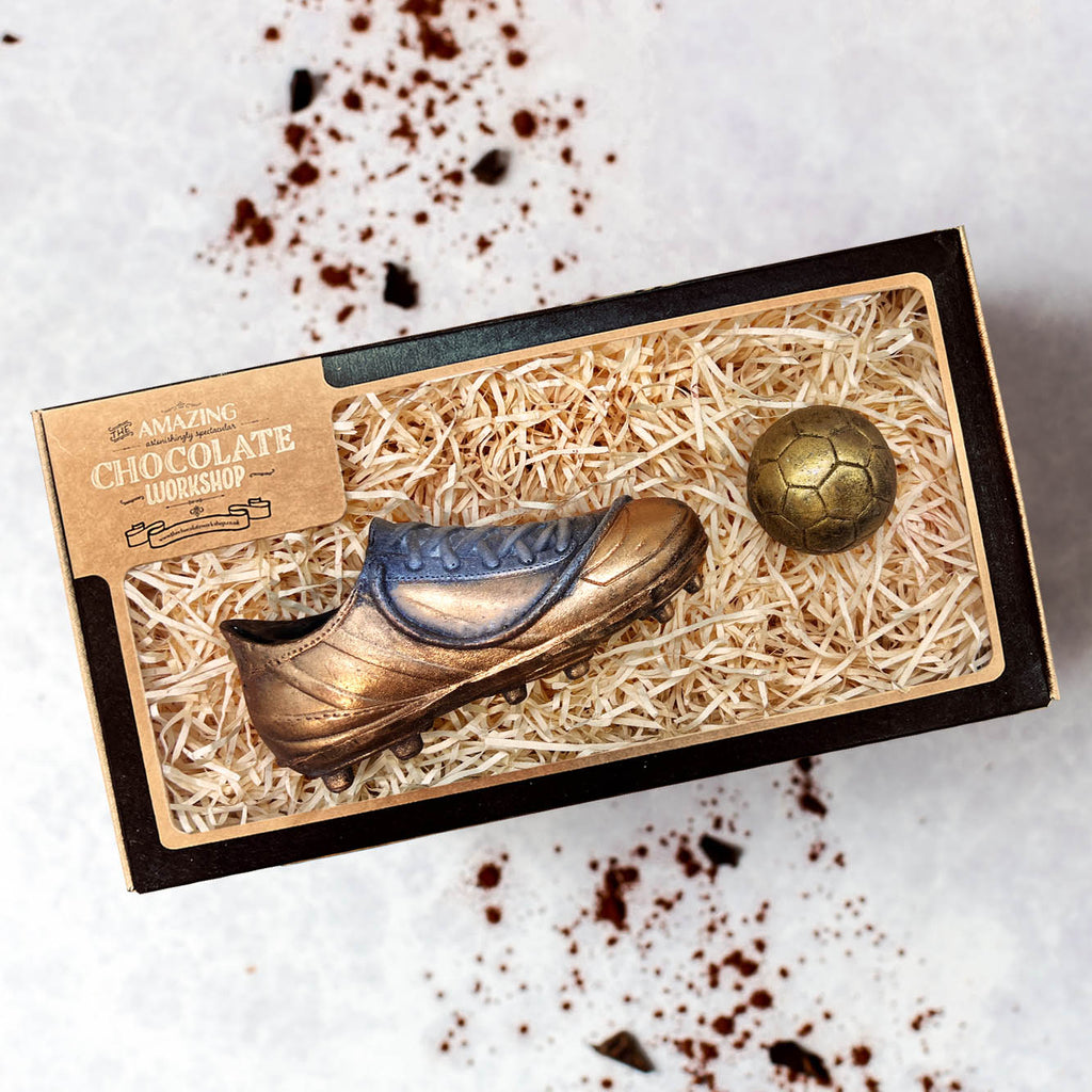 Chocolate Football Boot and Ball Gift Set
