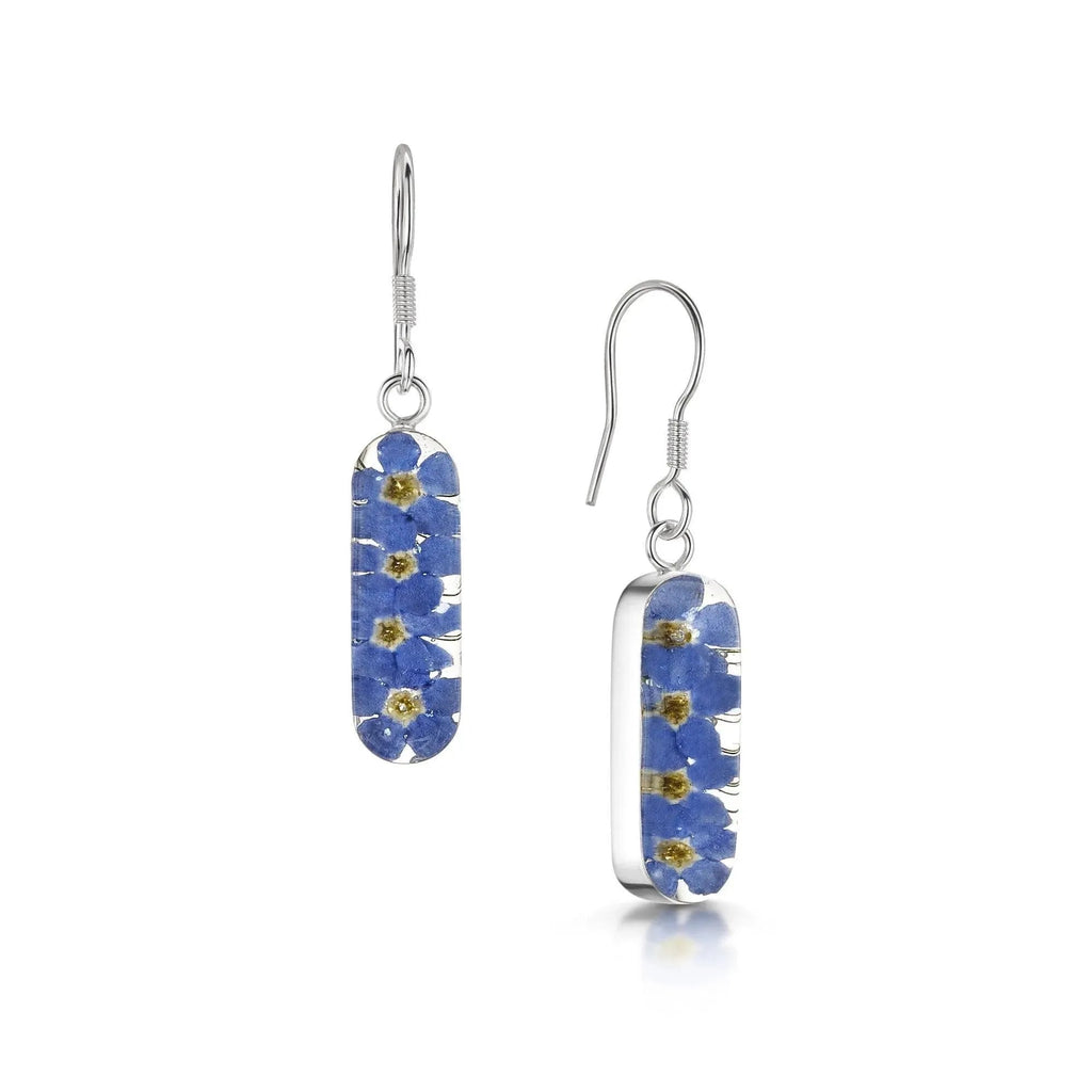 Forget Me Not Vertical Bar Drop Earrings