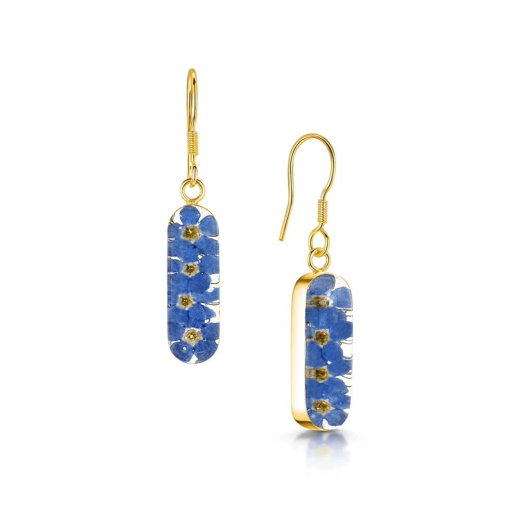 Forget Me Not Vertical Bar Drop Earrings