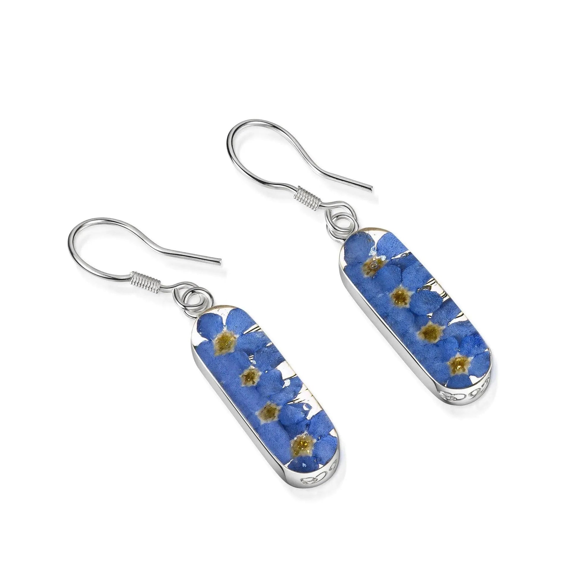 Forget Me Not Vertical Bar Drop Earrings