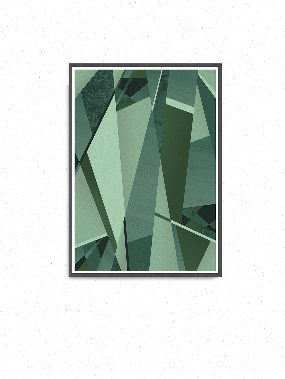 Forest Greens Geometric Art Print