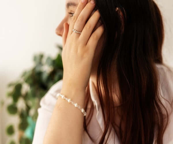 Freshwater Pearl and Crystal Bracelet