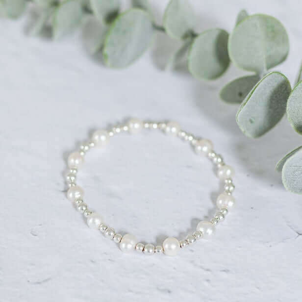 Freshwater Pearl Bracelet in Sterling Silver or Gold Filled