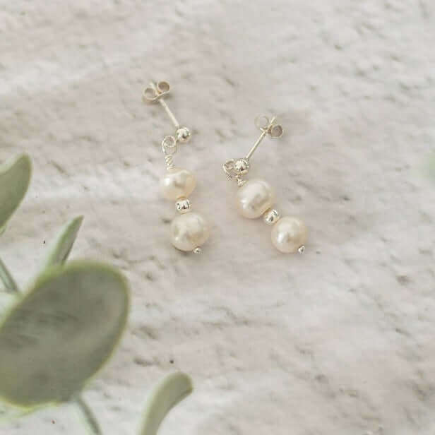 Freshwater Pearl Silver Earrings