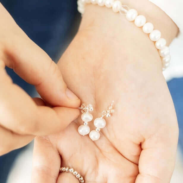Freshwater Pearl Silver Earrings