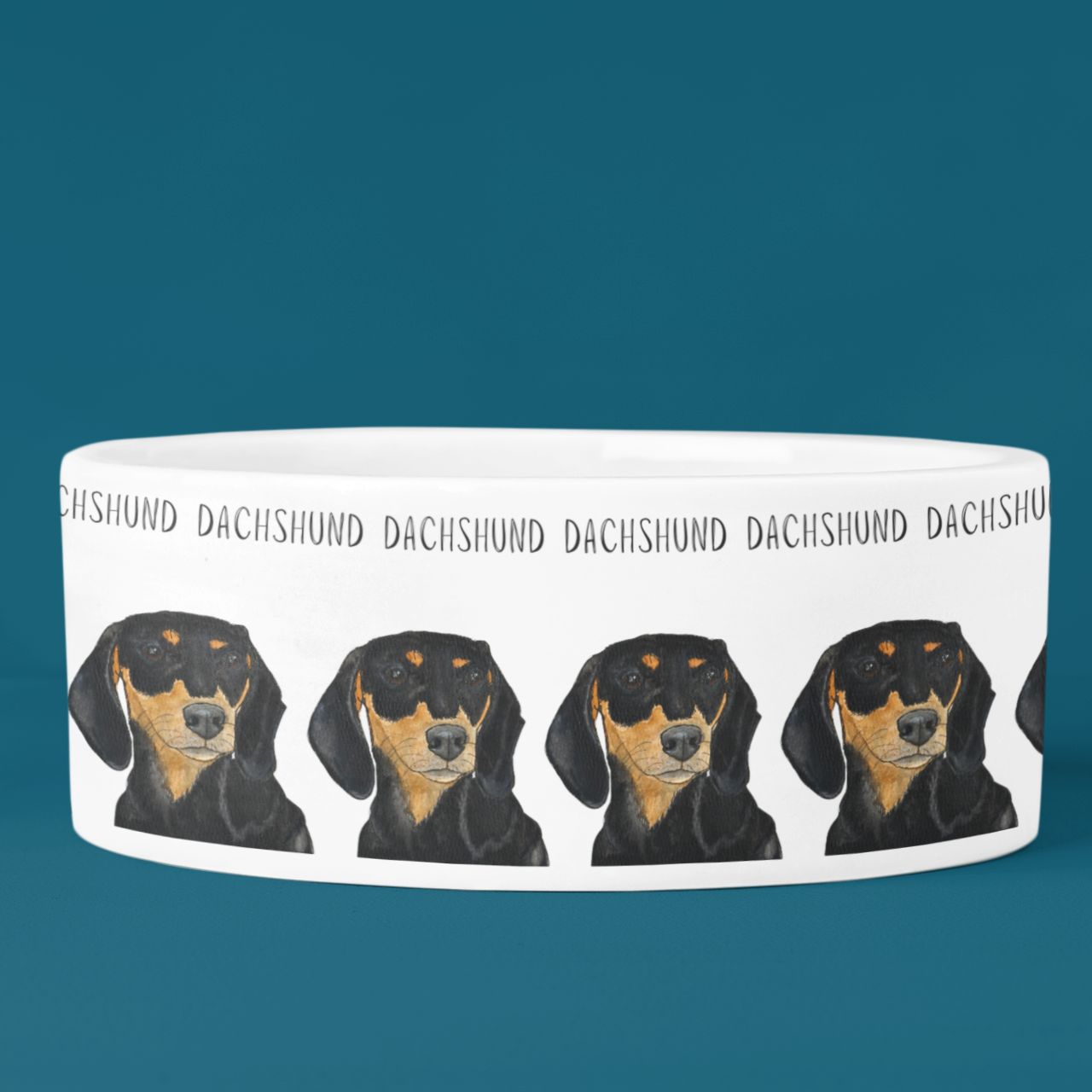 Handcrafted Ceramic Dog Bowl for Dachshunds
