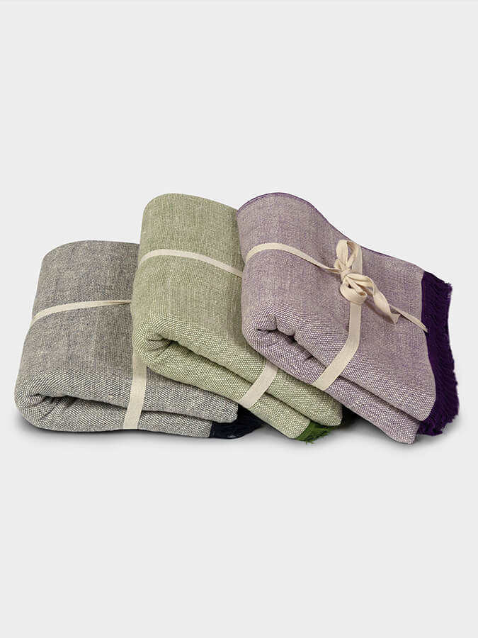 Organic Cotton Two Toned Yoga Blanket