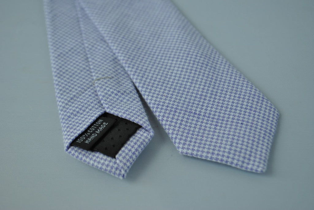Lilac Purple Dogtooth Skinny Cotton Tie