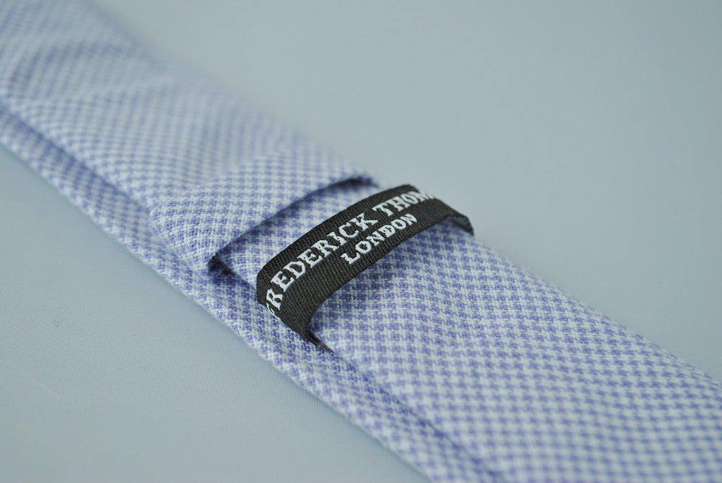 Lilac Purple Dogtooth Skinny Cotton Tie