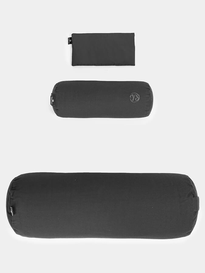 Organic Meditation Bolster and Eye Pillow Set for Yoga and Relaxation