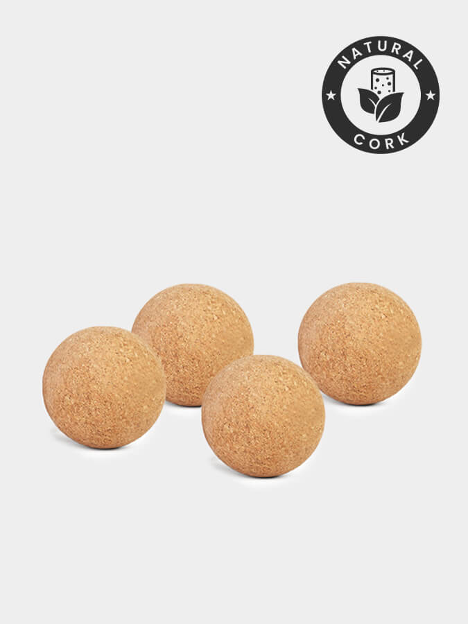 Cork Massage Ball Four Pack