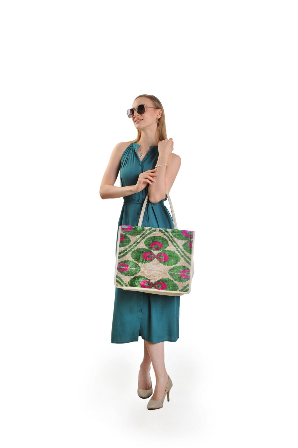 Gemma Silk & Leather Tote Bag – Spacious & Luxurious Handmade by Jkel at www.brixbailey.com