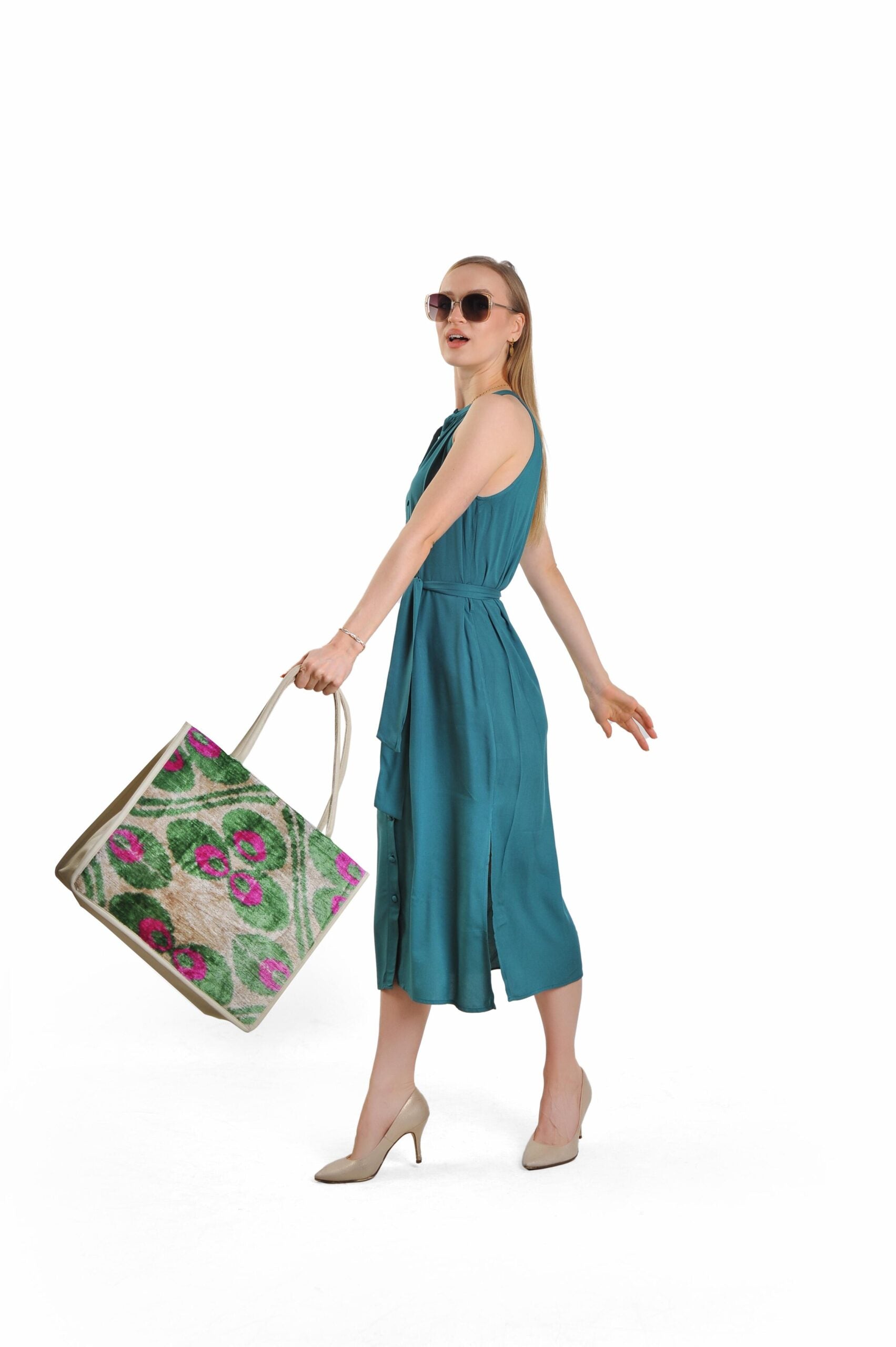 Gemma Silk & Leather Tote – Spacious & Luxurious Handmade Bag by Jkel at www.brixbailey.com