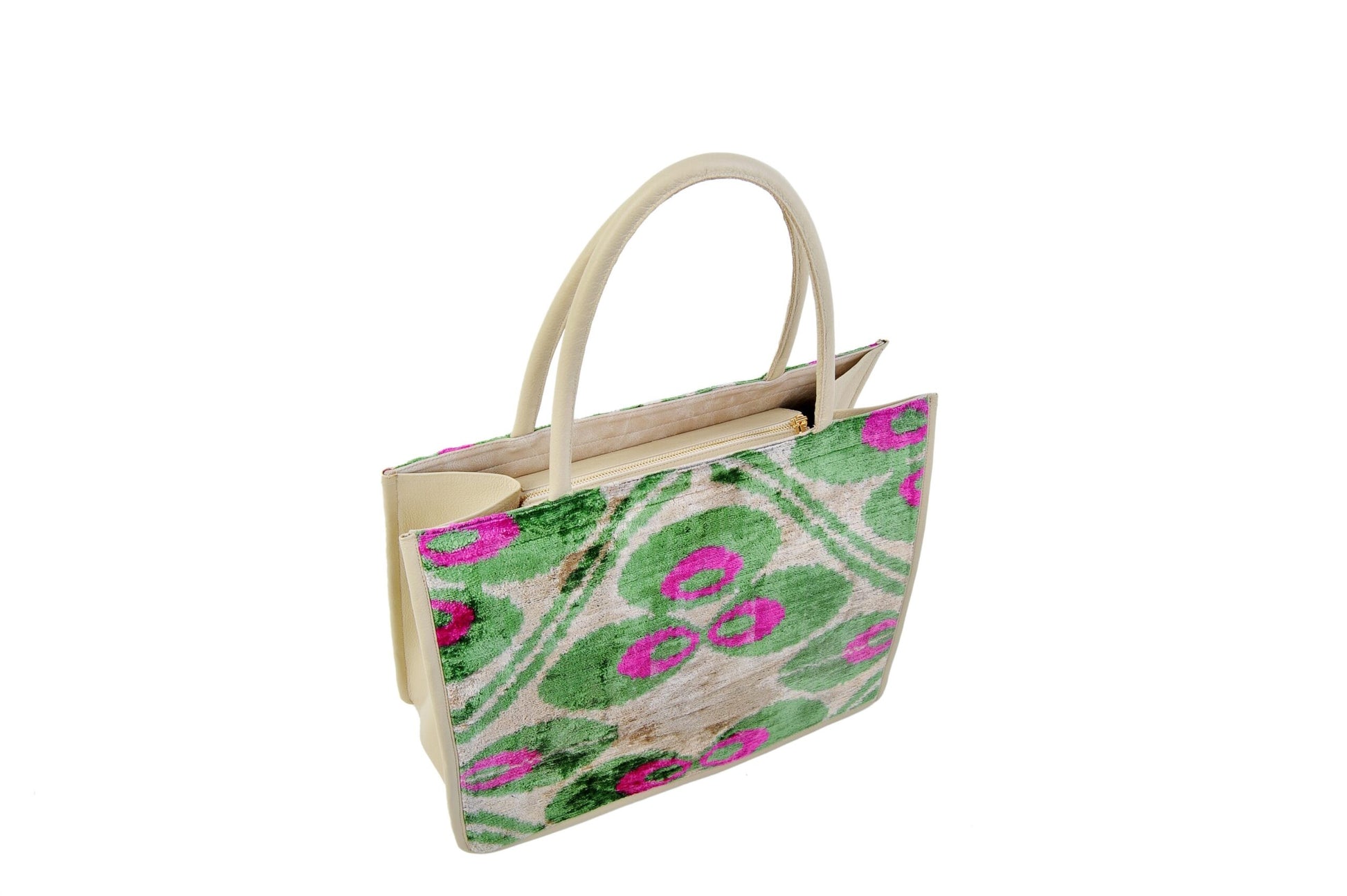Luxurious Silk & Leather Tote Bag by Jkel – Spacious & Handmade by Jkel at www.brixbailey.com