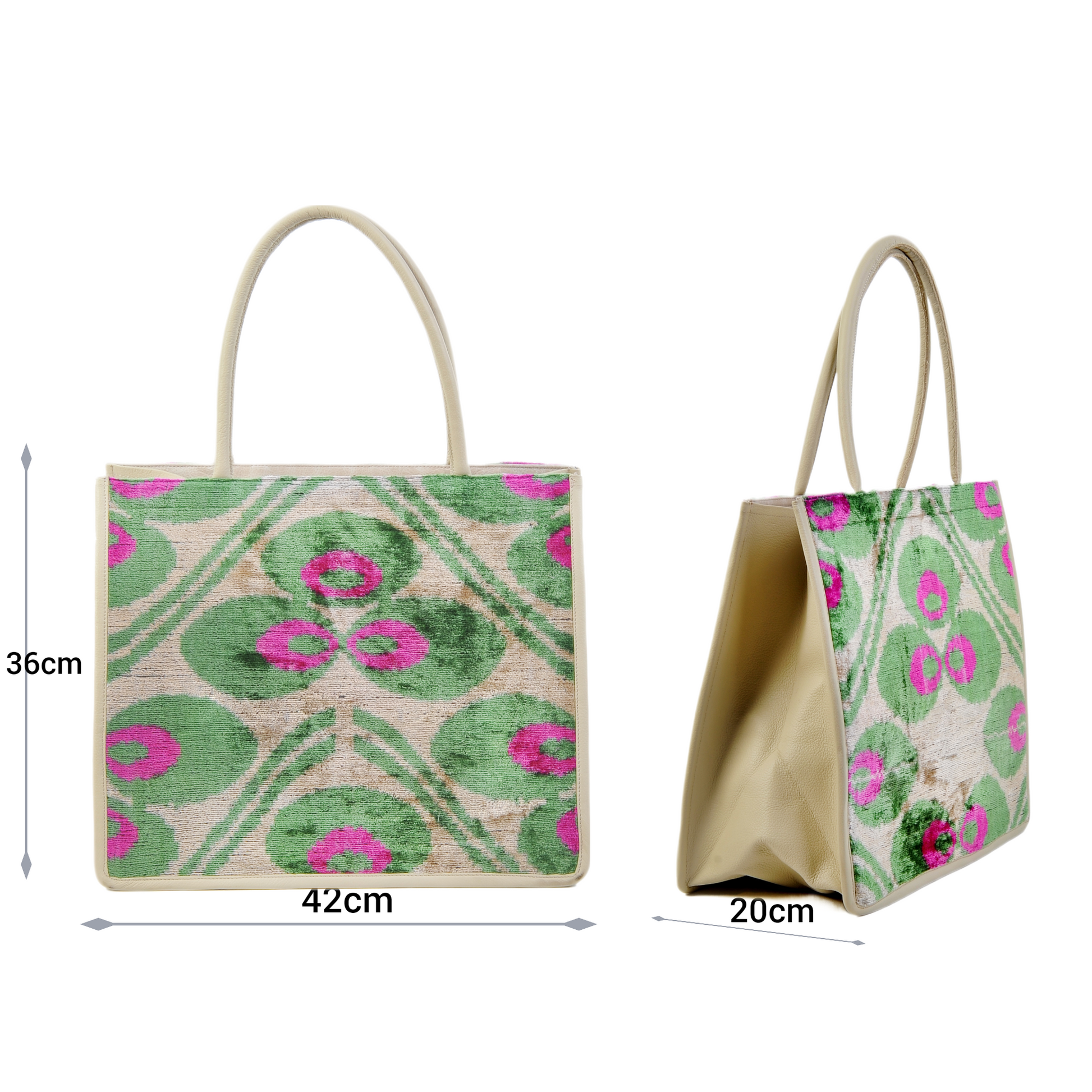 Gemma Silk & Leather Tote Bag – Spacious & Luxurious Handmade Bag by Jkel at www.brixbailey.com