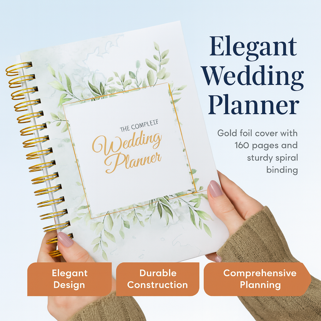 Complete Wedding Planner with Gold Foil Cover