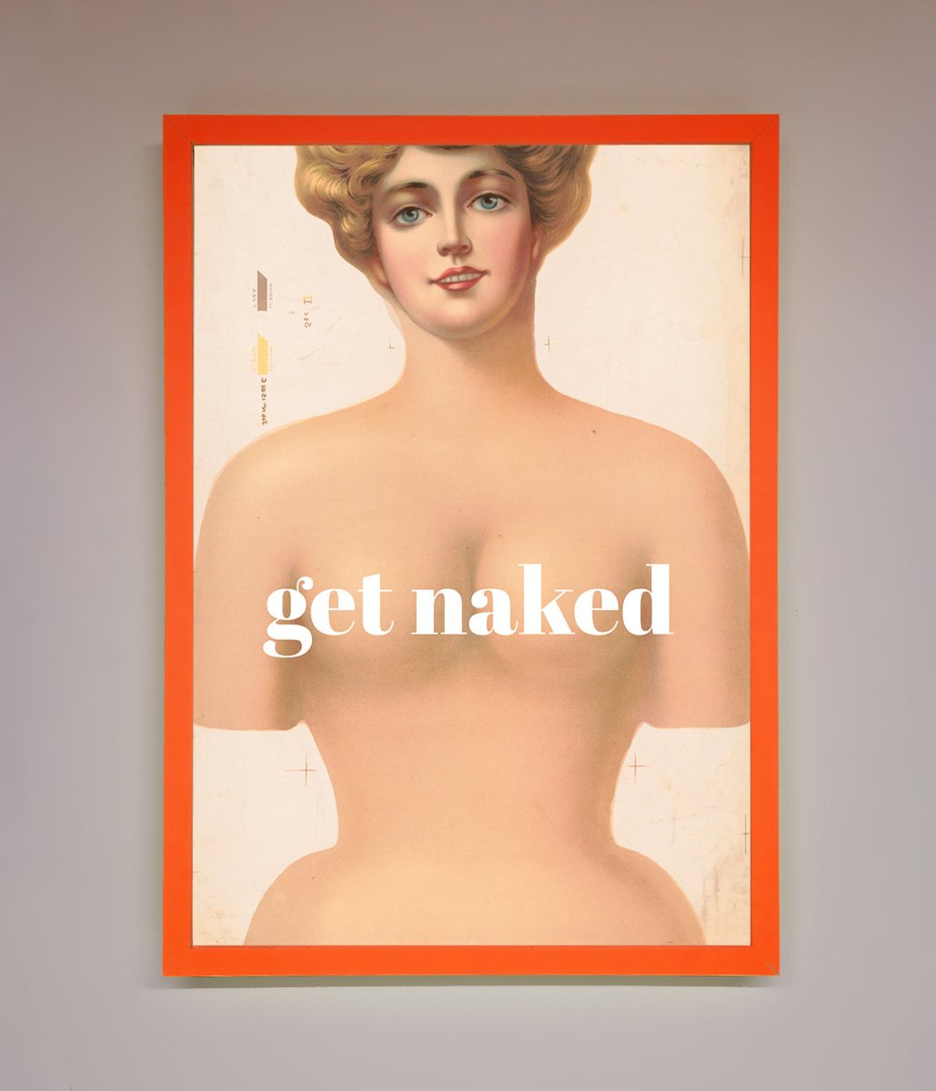 Get Naked Framed Poster