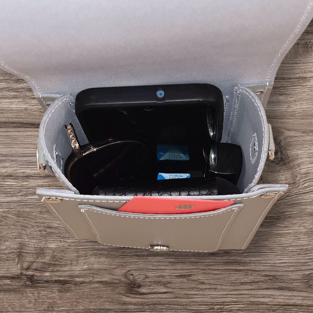 Handmade Leather Festival Phone Bag Ghost Grey