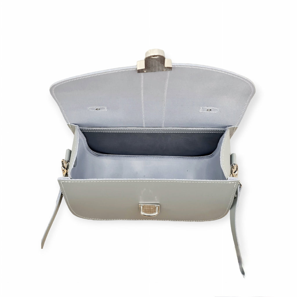 Olympia Handmade Leather Bag in Ghost Grey - Pre-order Jan 2026 Delivery