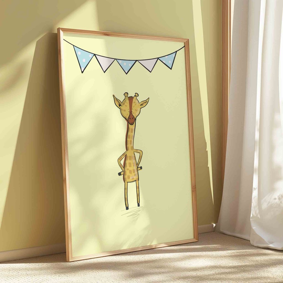 Giraffe Nursery Print Cute Animal Wall Art