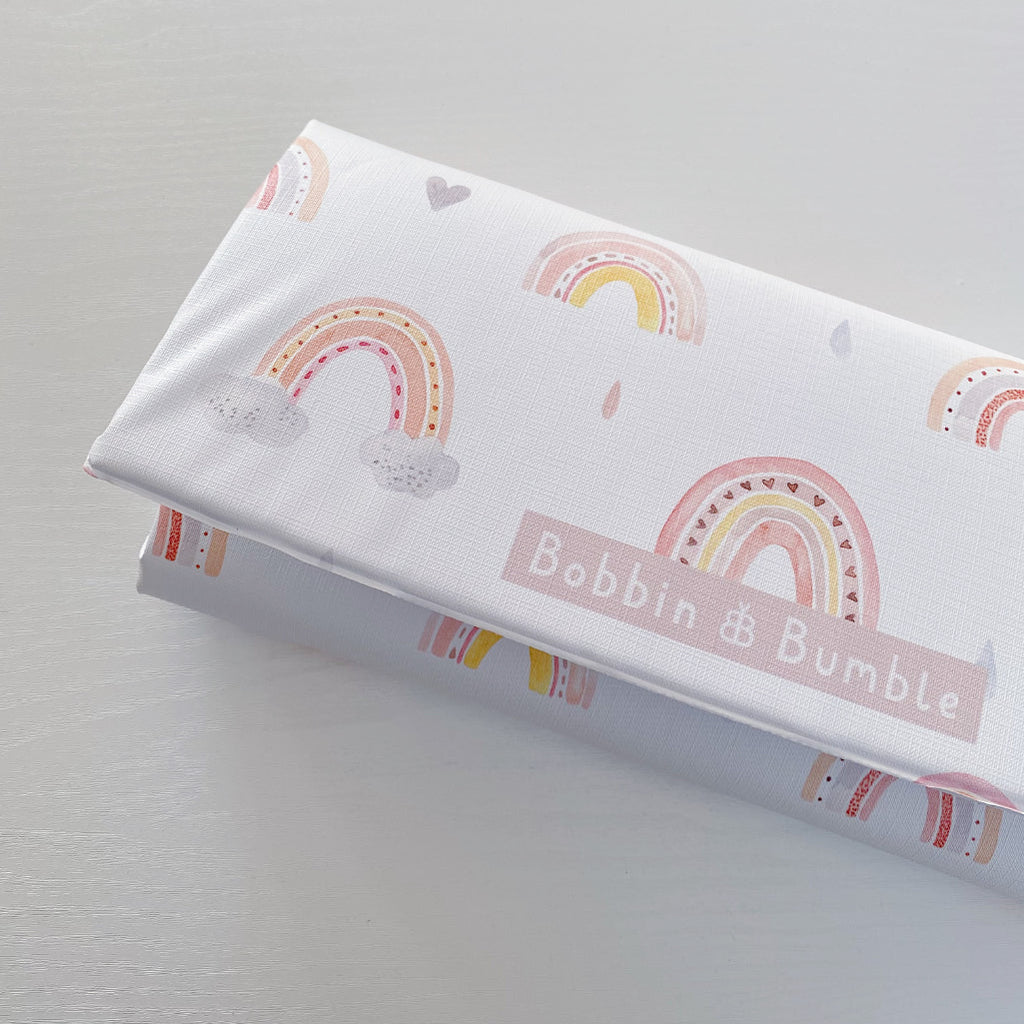 Travel Changing Mat - Pink Rainbow