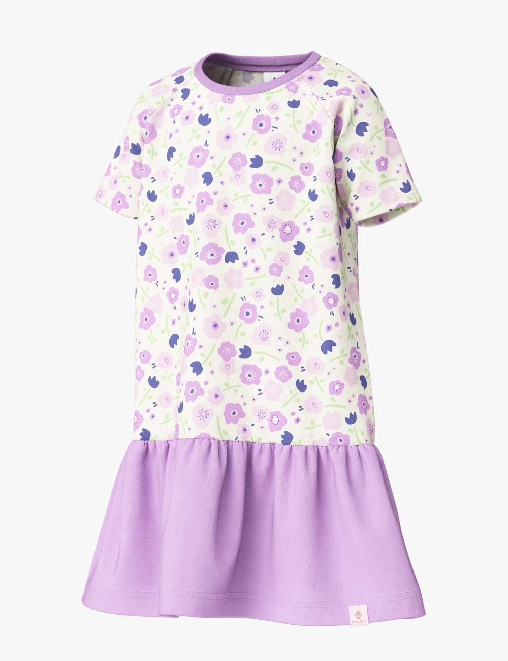 ERICA Short-Sleeved Dress with Ruffles - Versatile & Eco-Friendly Cotton Styles by Breden at www.brixbailey.com