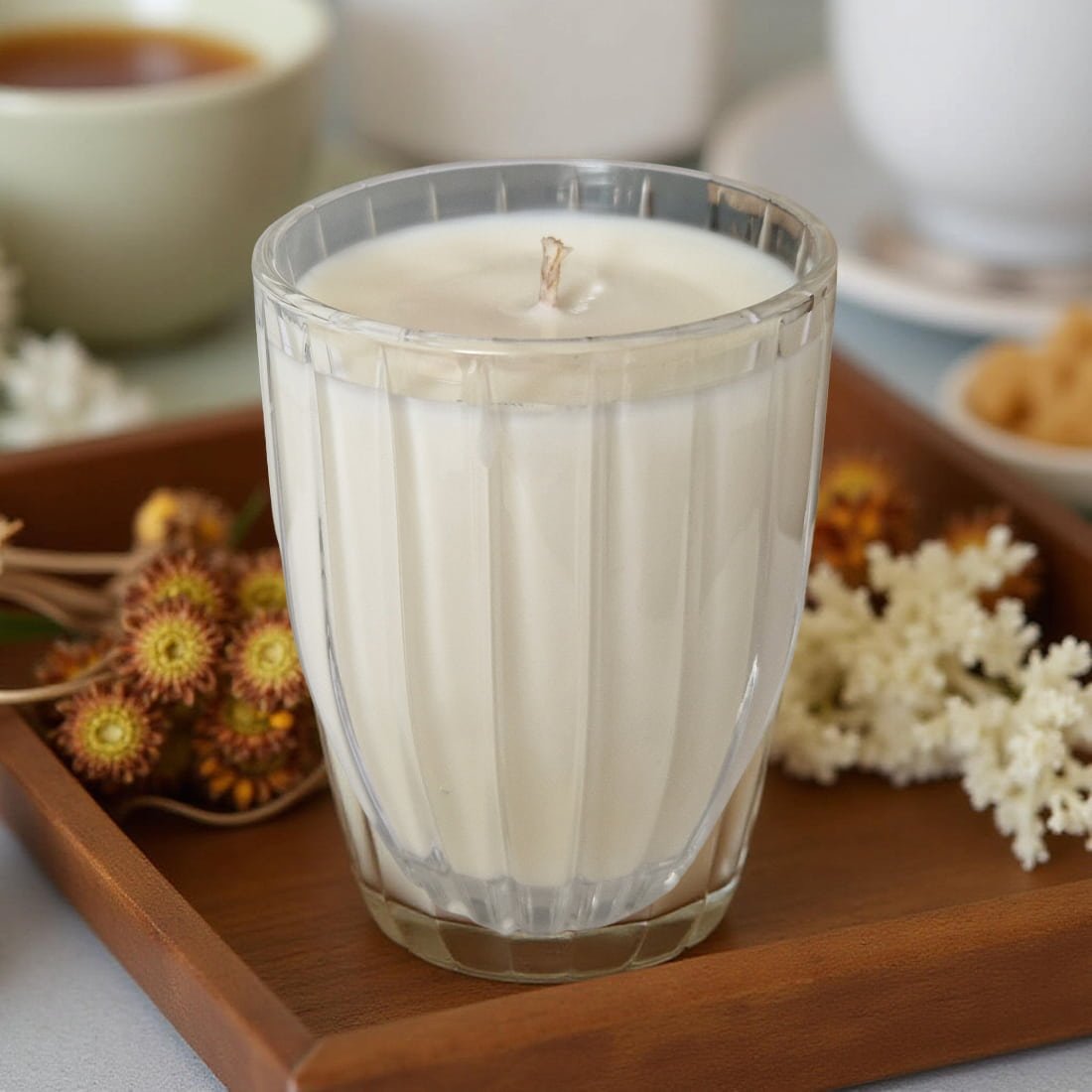 Glass Candle with Sandalwood and Bergamot