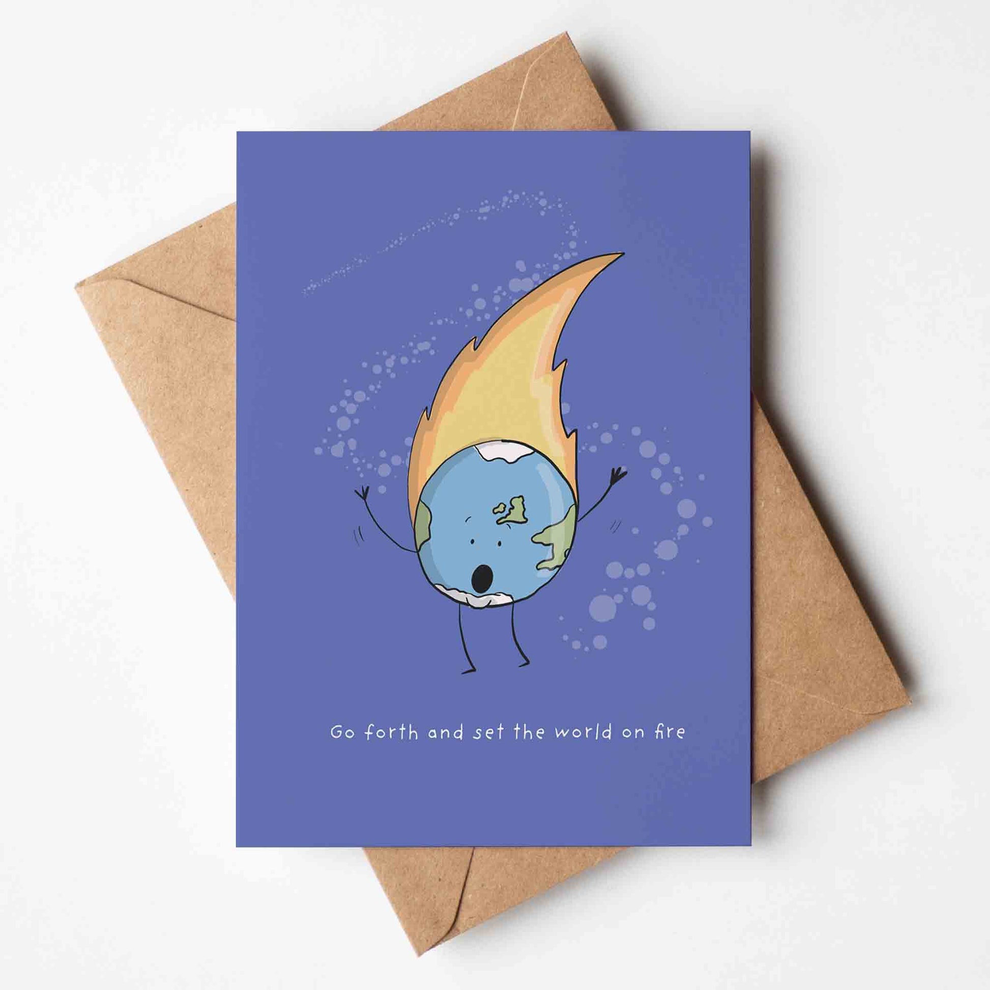 Set the World on Fire Inspirational Card