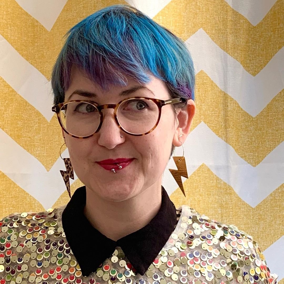 Gold and Cheetah Lightning Bolt Earrings