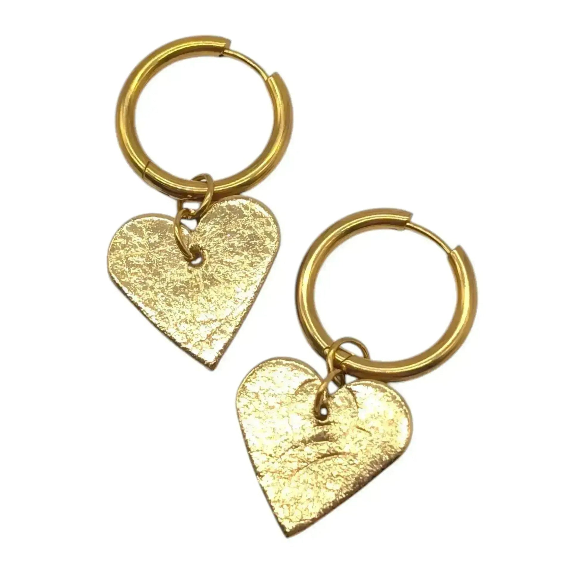 Gold and Cheetah Mini Heart Cork Charms