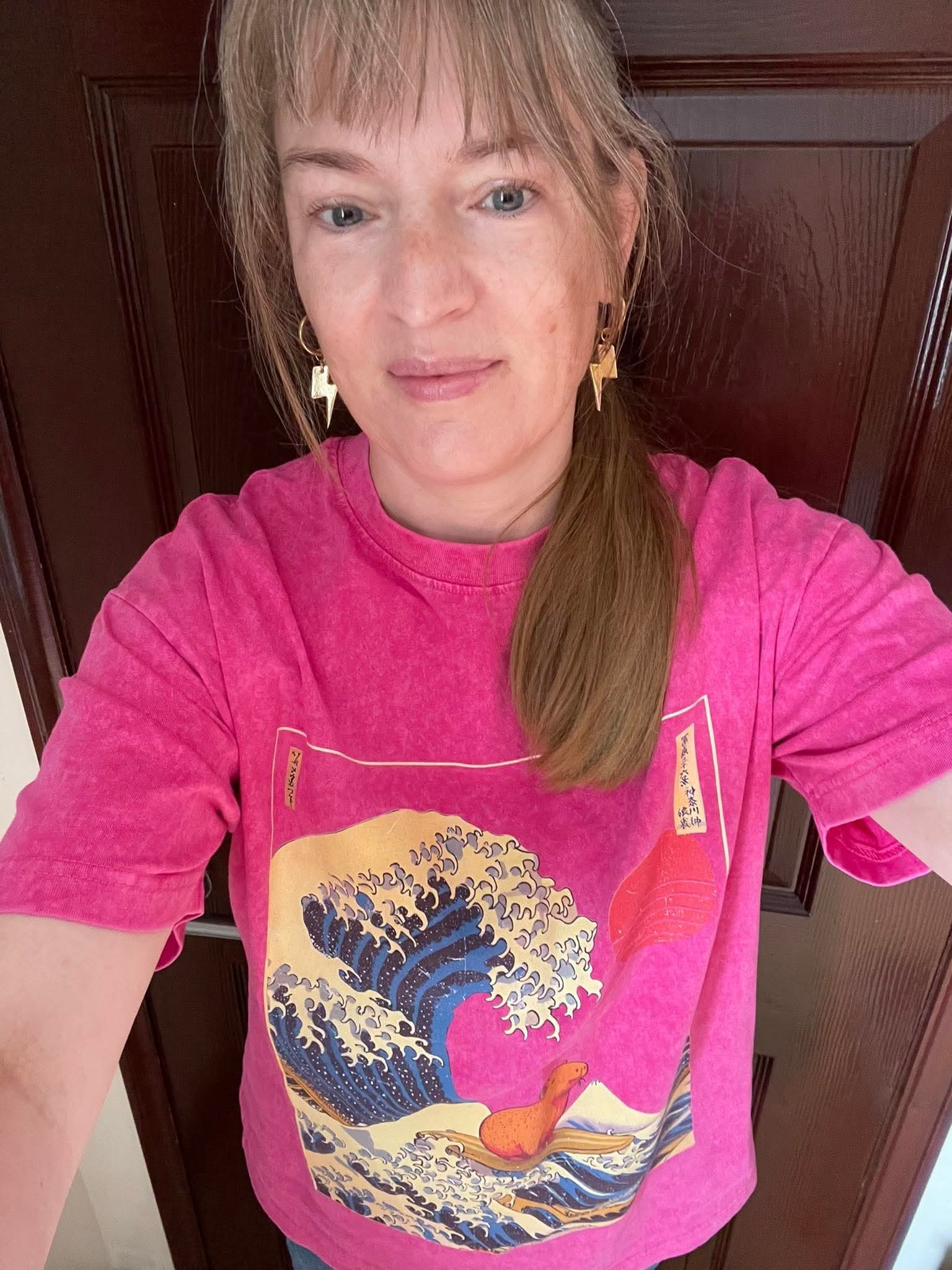 Gold and Cheetah Mini Lightning Bolt Cork Charms