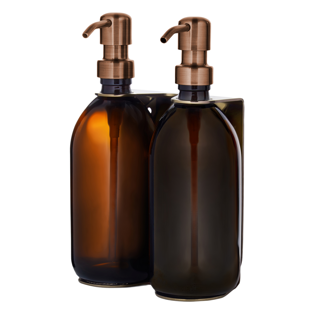 Gold Double Wall Mounted Soap Dispenser