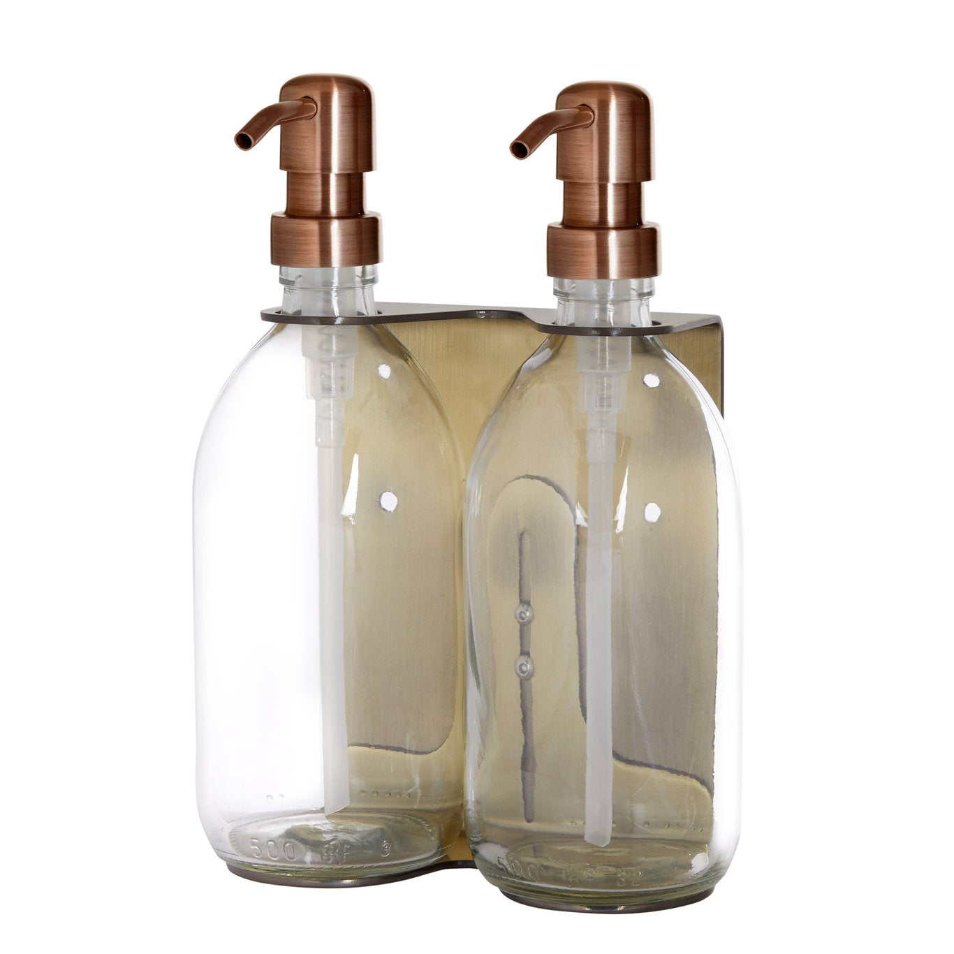 Gold Double Wall Mounted Soap Dispenser