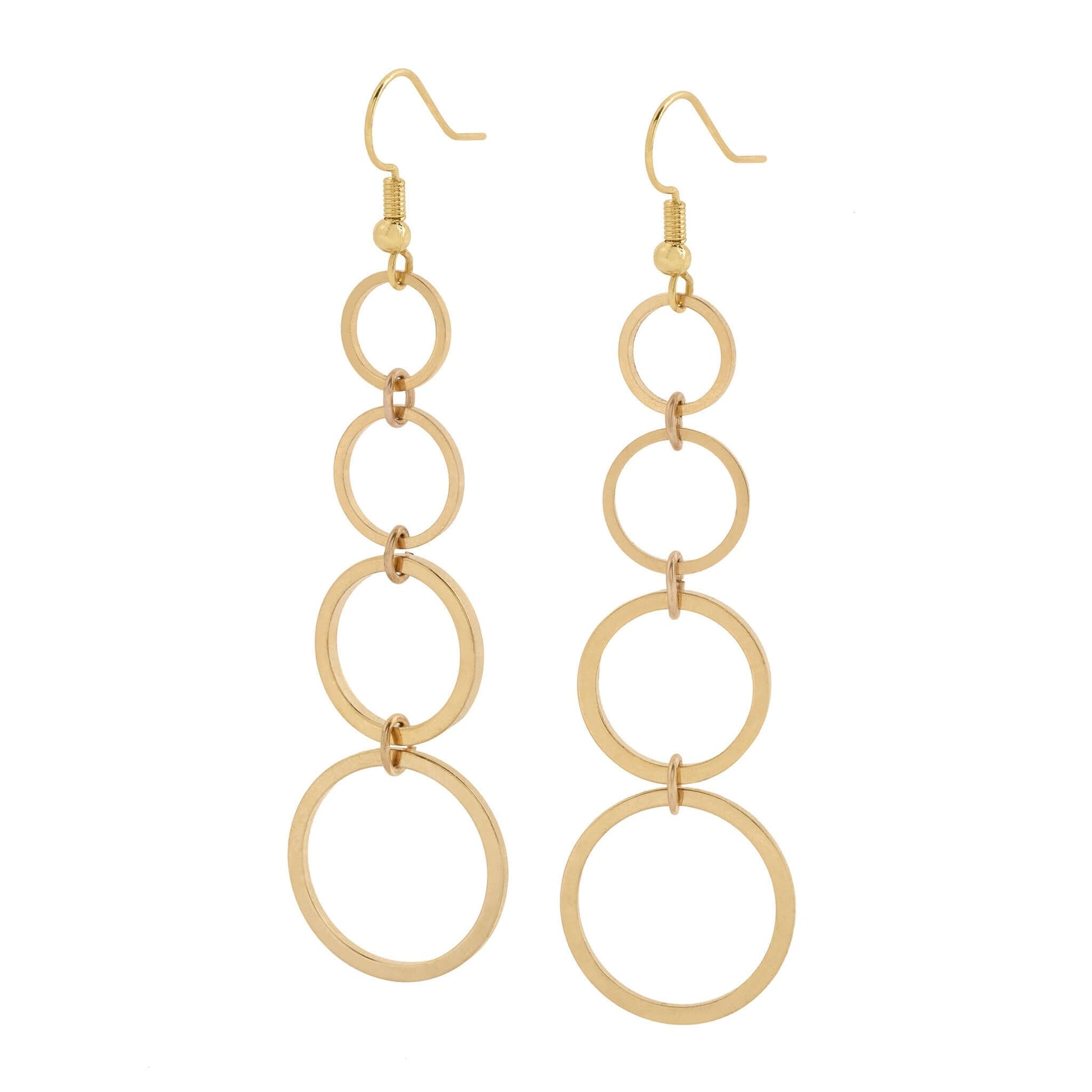 Gold Drop Earrings Handcrafted