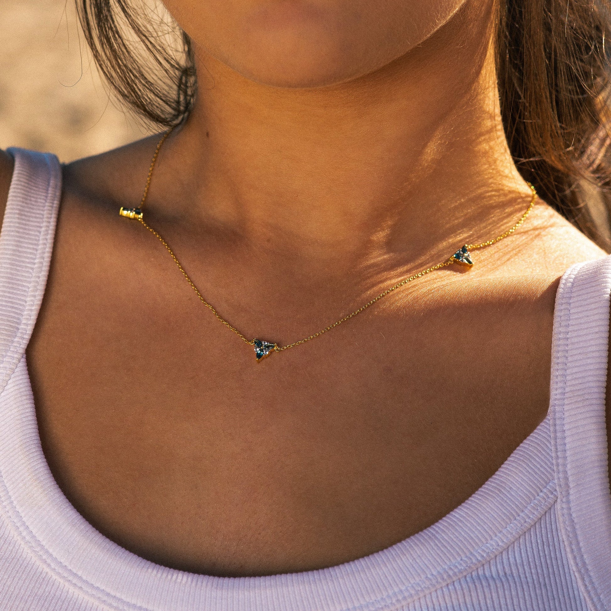 Gold Topaz Necklace Galene