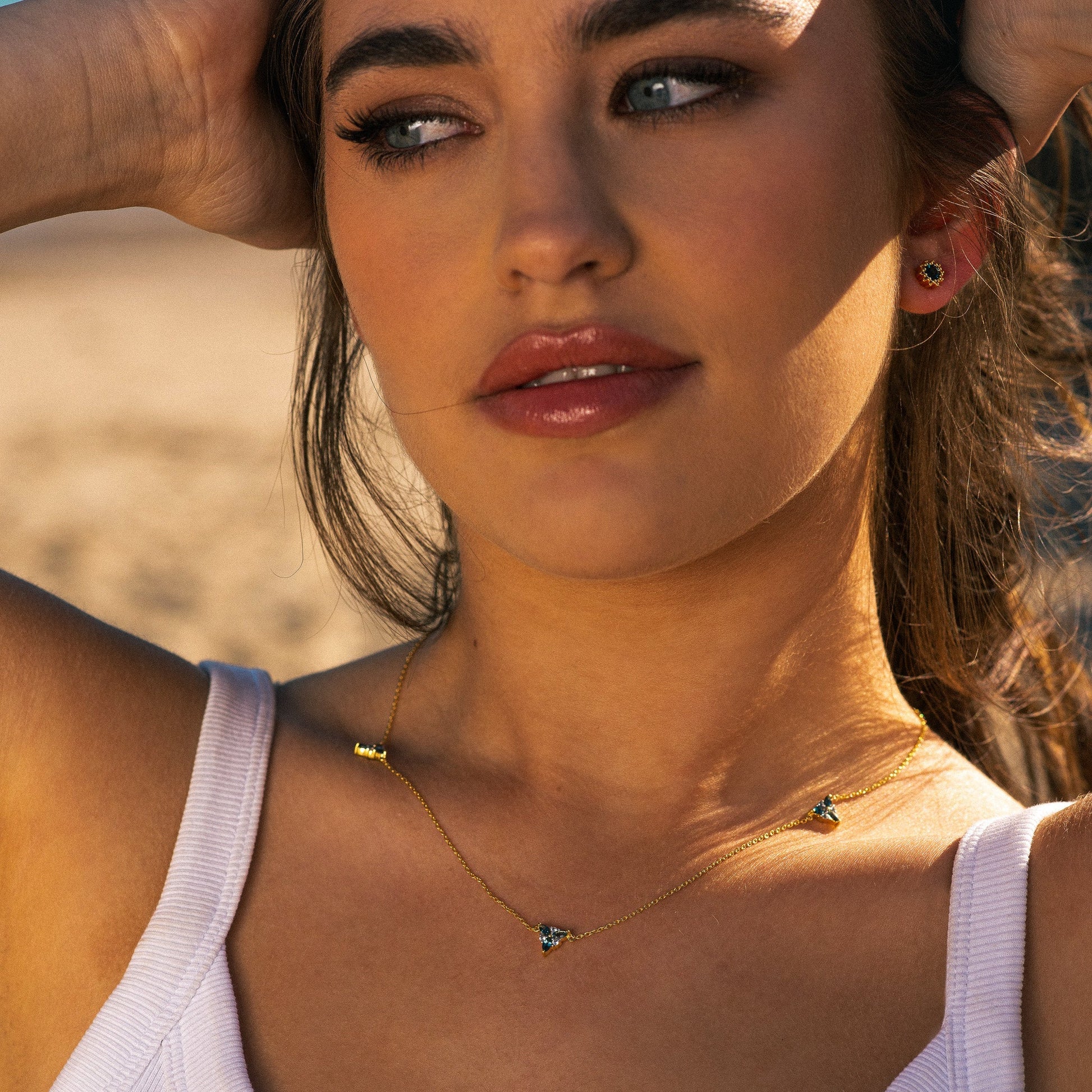 Gold Topaz Necklace Galene