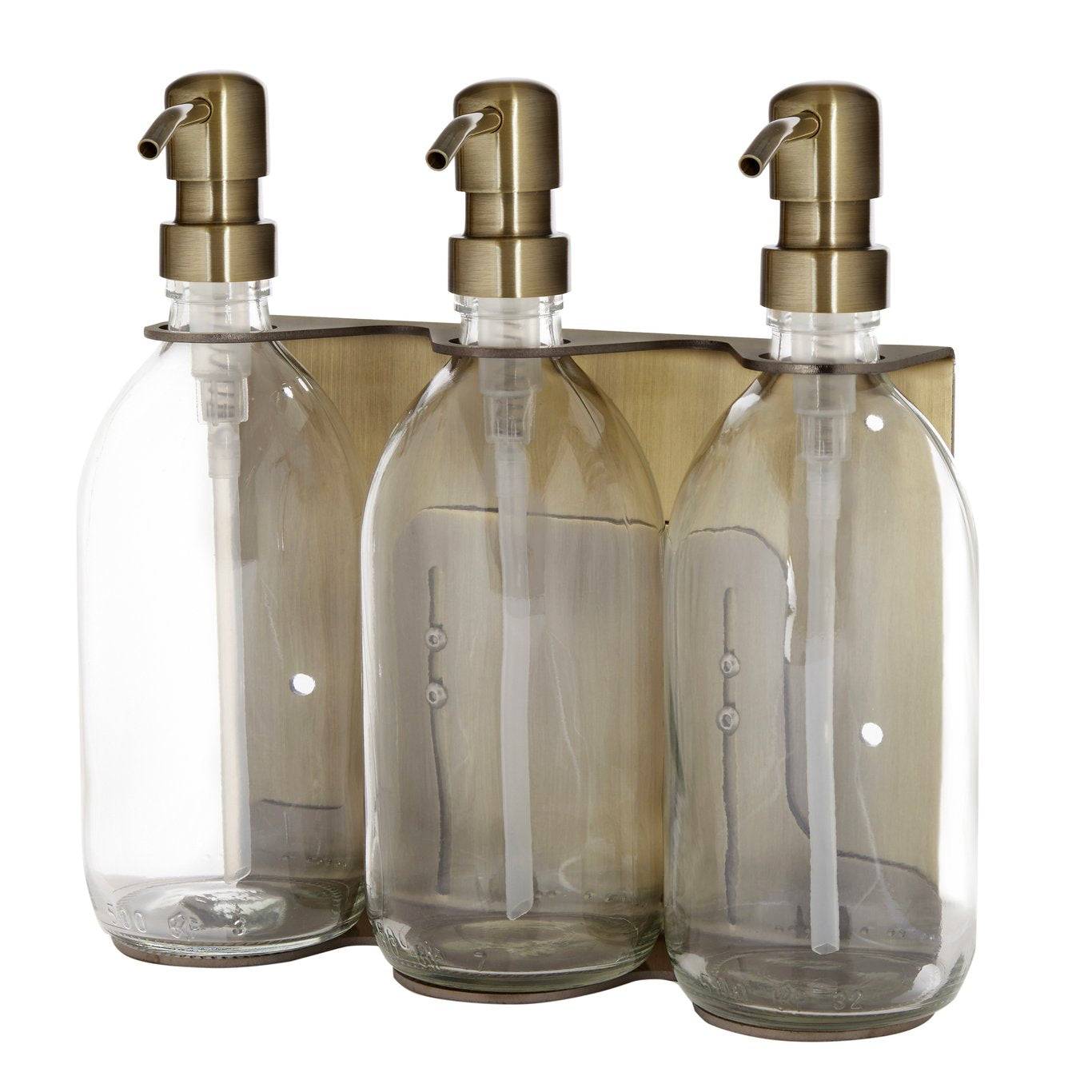 Gold Triple Wall Mounted Soap Dispenser
