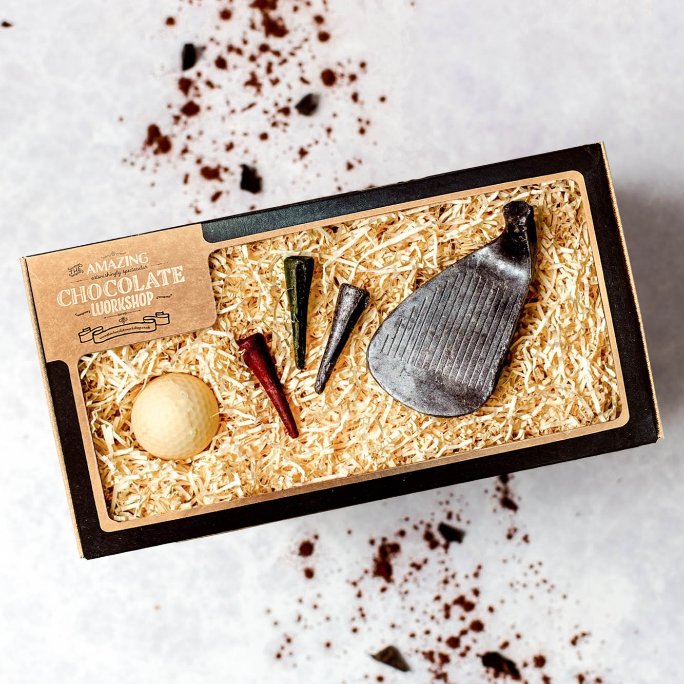 Chocolate Golf Gift Set with Club Ball and Tees