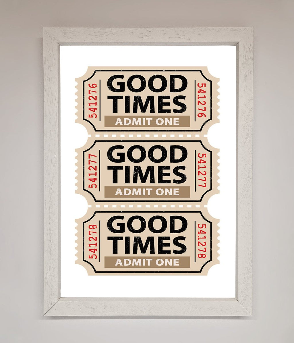 Good Times Beige Framed Wall Art